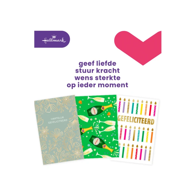 Wenskaart Hallmark Business Box verjaardag navulset à 6 stuks