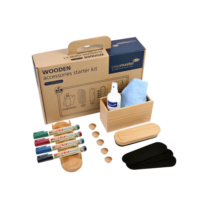 Whiteboard accessoire starter kit Legamaster WOODEN 17 stuks