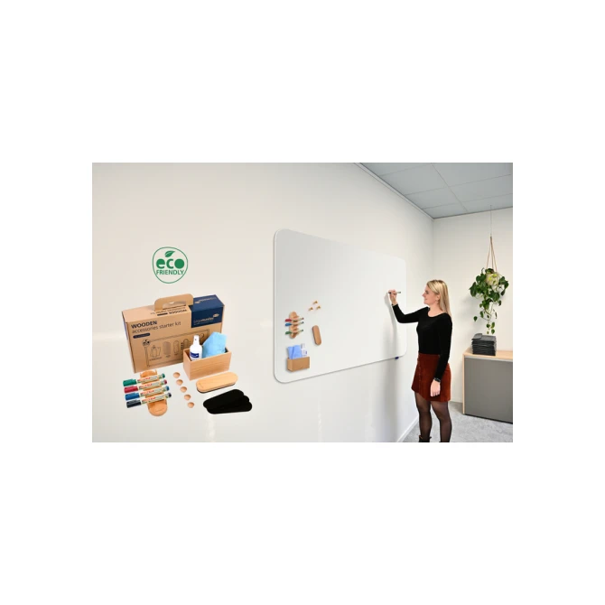 Whiteboard accessoire starter kit Legamaster WOODEN 17 stuks