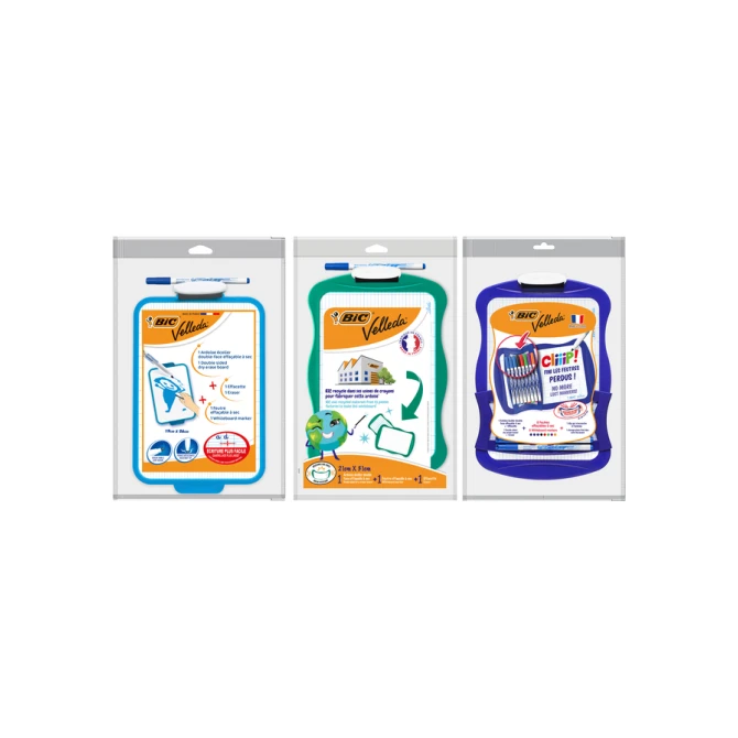 Whiteboard Bic Velleda 21x31cm inclusief stift en wisser recycle