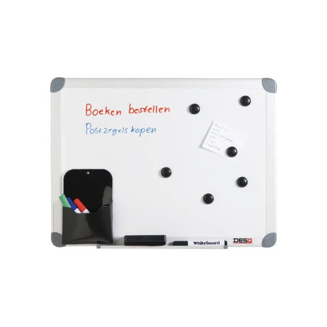 Whiteboard Desq 450x600mm in kunststof draagtas