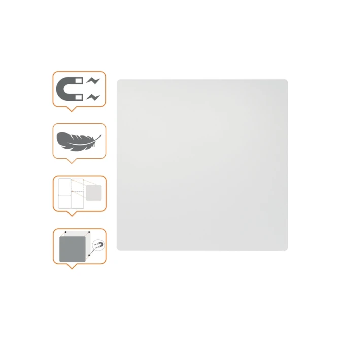Whiteboard Nobo frameloos modulair 45x45cm