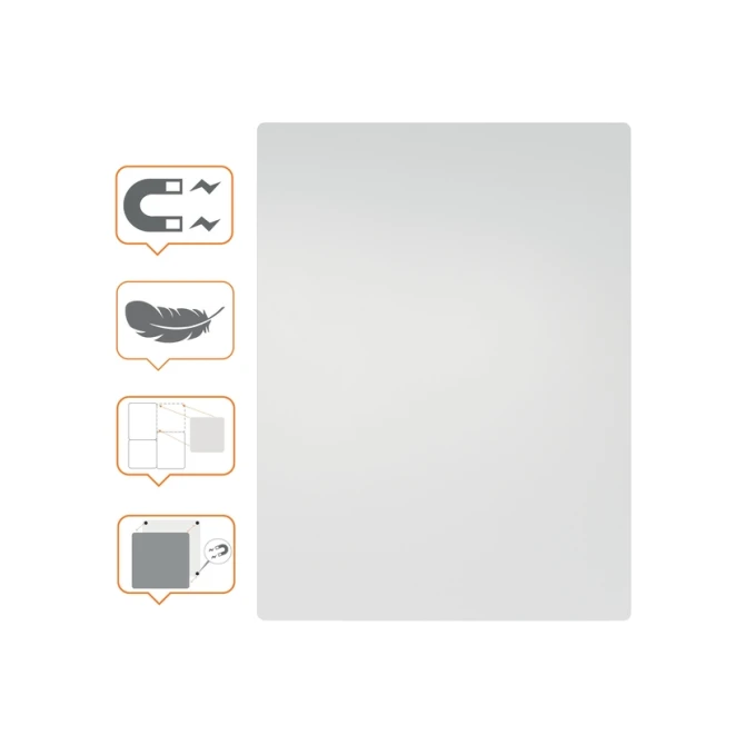 Whiteboard Nobo frameloos modulair magnetisch 60x45cm