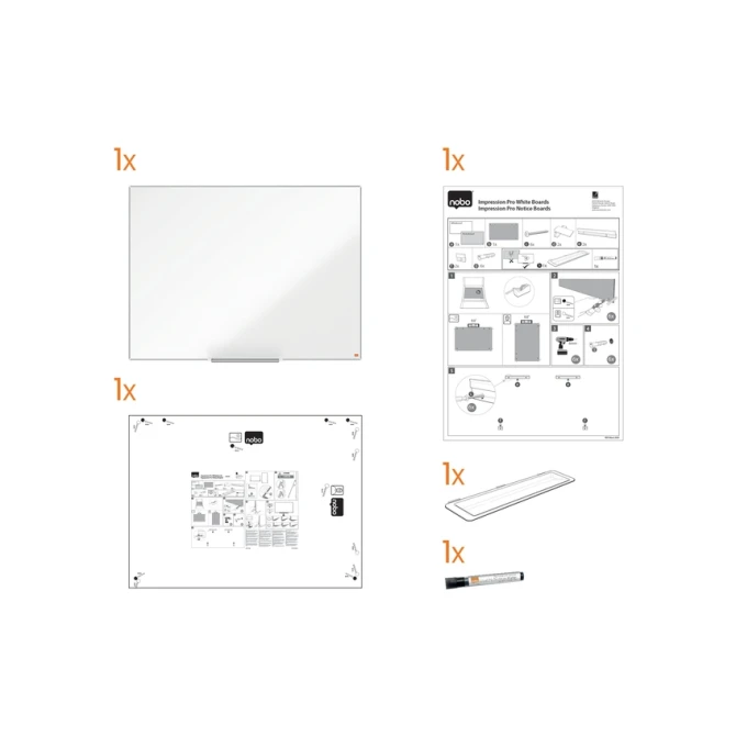 Whiteboard Nobo Impression Pro 60x90cm staal
