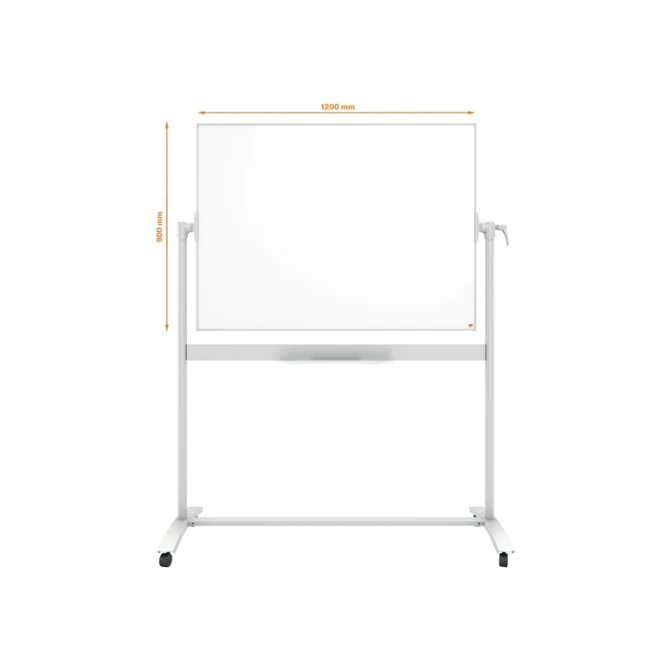 Whiteboard Nobo kantelbord mobiele 90x120cm staal