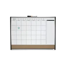 Whiteboard Nobo magnetische planner met prikbord van kurk 58,5x43cm