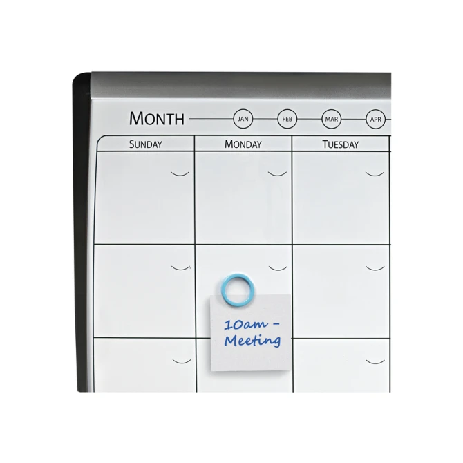 Whiteboard Nobo magnetische planner met prikbord van kurk 58,5x43cm