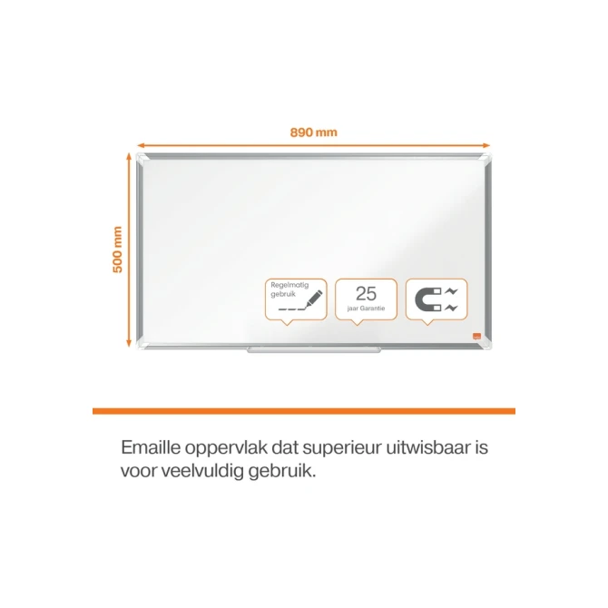 Whiteboard Nobo Premium Plus 50x89cm emaille