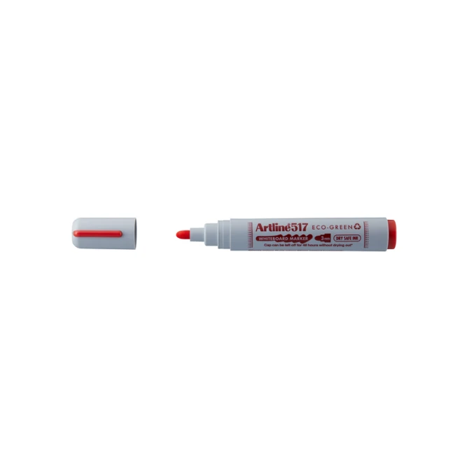 Whiteboardmarker Artline 517 Dry Safe Eco rond medium rood