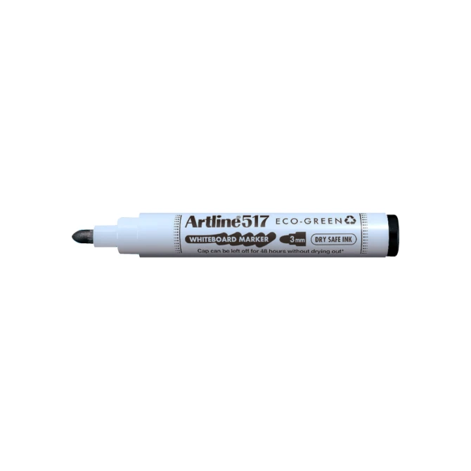 Whiteboardmarker Artline 517 Dry Safe Eco rond medium zwart