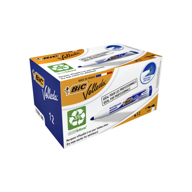 Whiteboardmarker Bic Velleda 1701 rond large blauw
