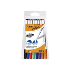 Whiteboardmarker Bic Velleda 1721 rond fijn assorti blister à 8 stuks