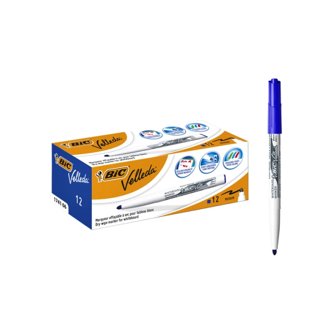 Whiteboardmarker Bic Velleda 1741 rond medium blauw