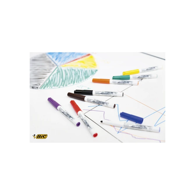 Whiteboardmarker Bic Velleda 1744 rond medium assorti 4 stuks