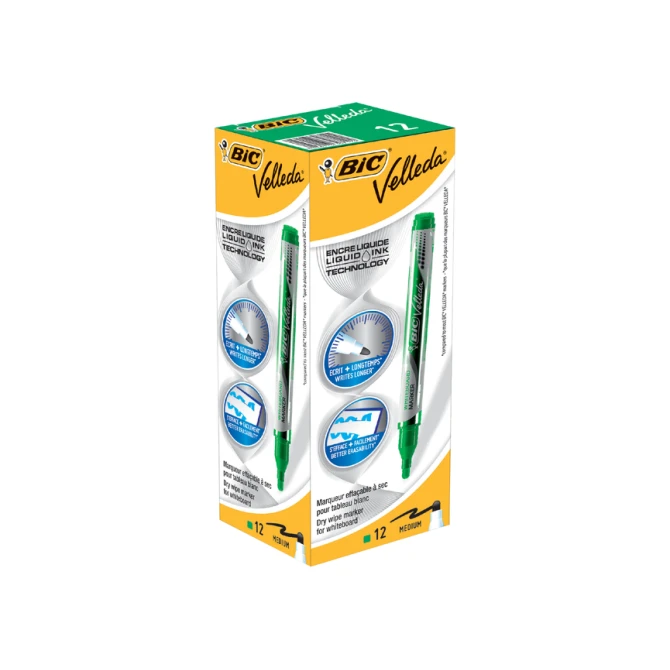 Whiteboardmarker Bic Velleda liquid rond medium groen