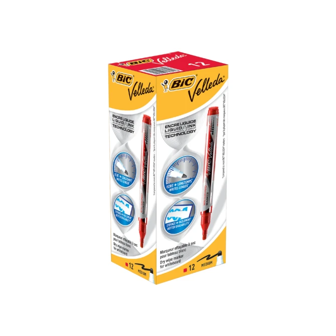 Whiteboardmarker Bic Velleda liquid rond medium rood