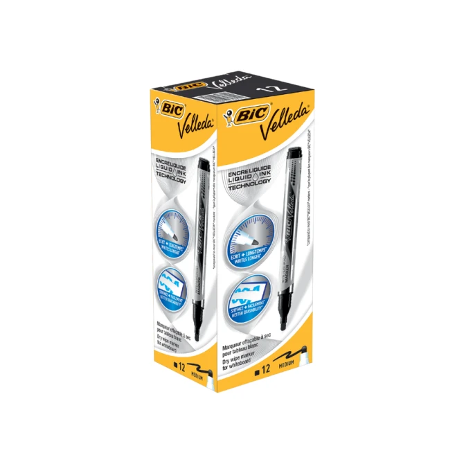 Whiteboardmarker Bic Velleda liquid rond medium zwart