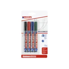 Whiteboardmarker edding 250 rond 1.5-3mm assorti blister à 4 stuks