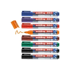 Whiteboardmarker edding 360 rond 1.5-3mm assorti 8 stuks