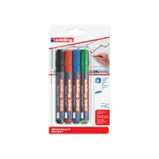 Whiteboardmarker edding 360 rond 1.5-3mm assorti blister à 4 stuks