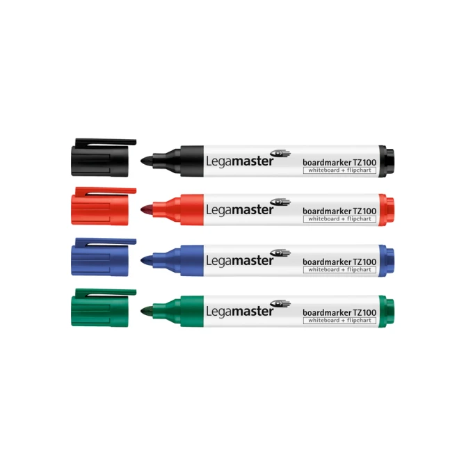 Whiteboardmarker Legamaster TZ 100 rond 1.5-3mm assorti blister à 4 stuks
