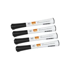 Whiteboardmarker Nobo Glide fijn zwart 1mm 4stuks