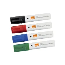 Whiteboardmarker Nobo Glide schuin assorti 10mm 4stuks