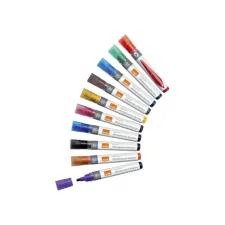 Whiteboardmarker Nobo Liquid ink rond assorti 3mm 10stuks