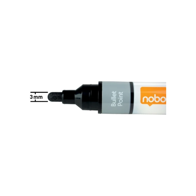 Whiteboardmarker Nobo Liquid ink rond assorti 3mm 4st