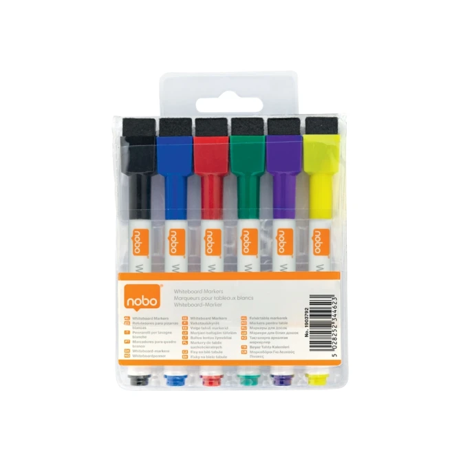 Whiteboardmarker Nobo mini assorti 6 stuks