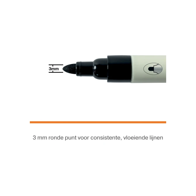 Whiteboardmarker Nobo ronde punt 3mm zwart