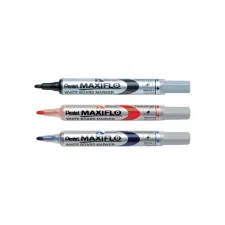 Whiteboardmarker Pentel MWL5S Maxiflo rond 1mm blauw