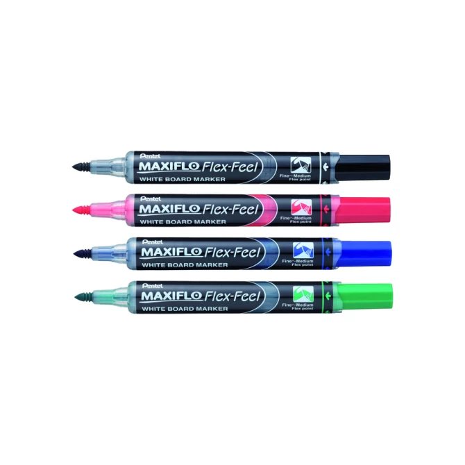 Whiteboardmarker Pentel MWL5SBF Maxiflo rond 1.5-4.5mm blauw