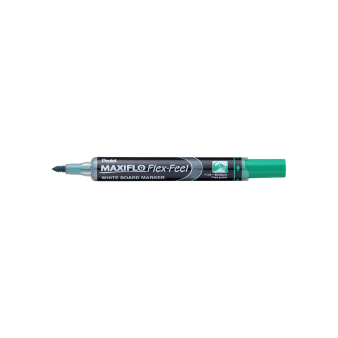 Whiteboardmarker Pentel MWL5SBF Maxiflo rond 1.5-4.5mm groen
