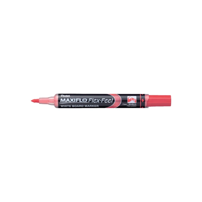 Whiteboardmarker Pentel MWL5SBF Maxiflo rond 1.5-4.5mm rood