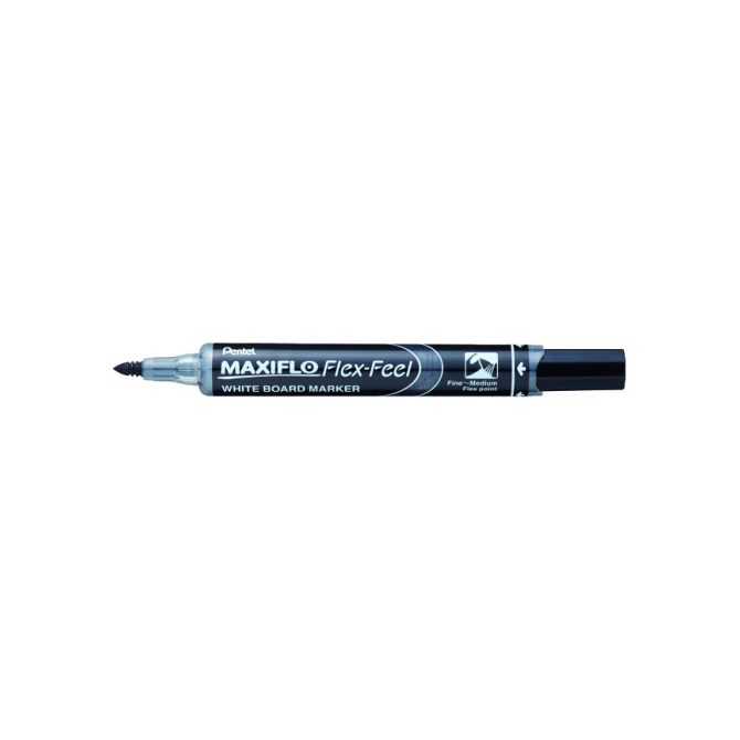 Whiteboardmarker Pentel MWL5SBF Maxiflo rond 1.5-4.5mm zwart