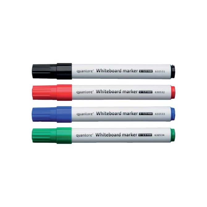 Whiteboardmarker Quantore rond 1-1.5mm 4 stuks assorti