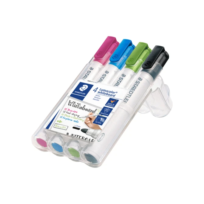 Whiteboardmarker Staedtler Lumocolor 351 set à 4 stuks fun assorti