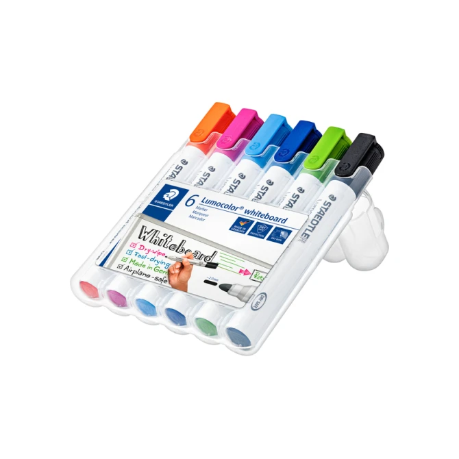 Whiteboardmarker Staedtler Lumocolor 351 set à 6 stuks fun assorti