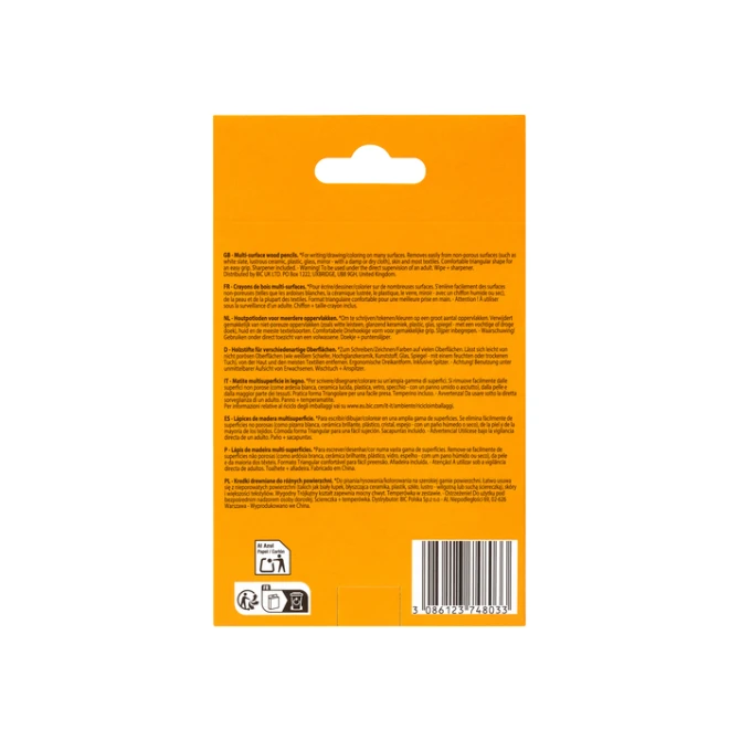 Whiteboardpotlood BicKids Multi Surface + puntenslijper/doekje ass 3st