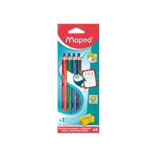 Whiteboardpotlood Maped Marker'Peps inclusief slijper set à 4 kleuren