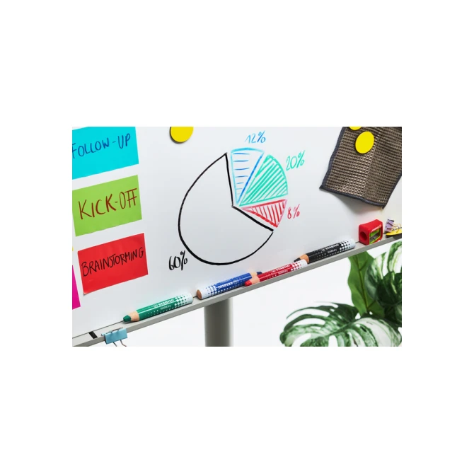 Whiteboardpotlood STABILO MARKdry incl 2 slijpers blauw classpack 30st
