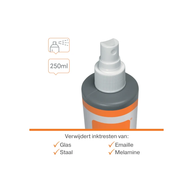 Whiteboardreinigingsspray Nobo waterbasis 250ml