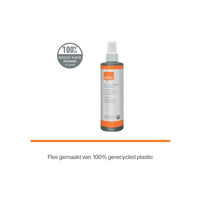 Whiteboardreinigingsspray Nobo waterbasis 250ml