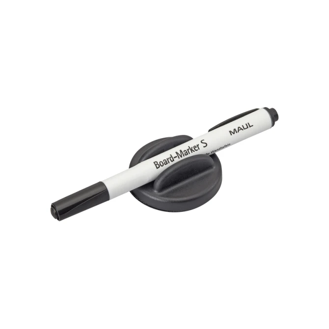 Whiteboardwisser MAUL met whitebordstift zwart magnetisch