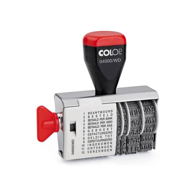 Woord-datumstempel Colop 04000/WD 12 teksten