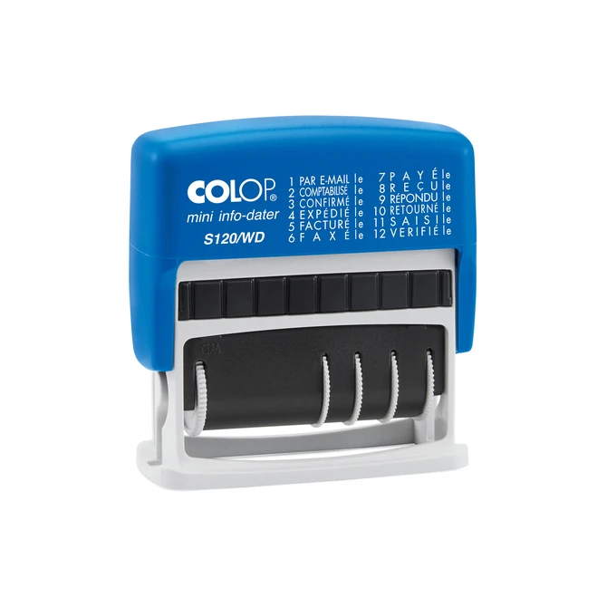 Woord-datumstempel Colop S120 mini-info dater 4mm frans