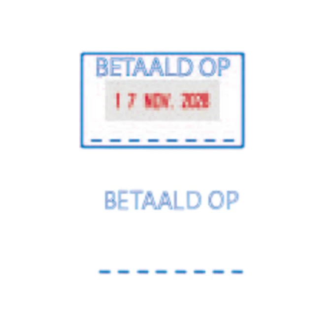 Woord-datumstempel Trodat Printy 4750 betaald op