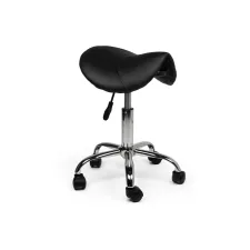 Zadelkruk Office laag harde wielen zw