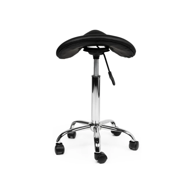 Zadelkruk Office medium harde wielen zw